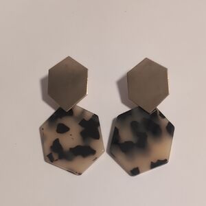 Geometric‎ Tortoise Shell Earrings